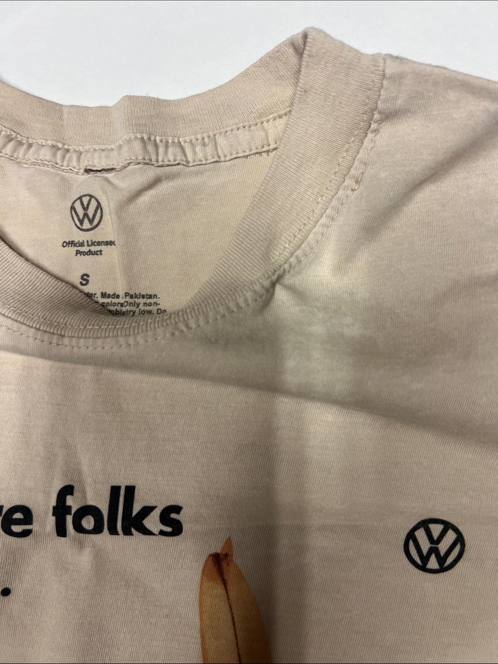 Volkswagen Beige Graphic Tee - You Get More Folks in a Volks - Picture 2 of 4